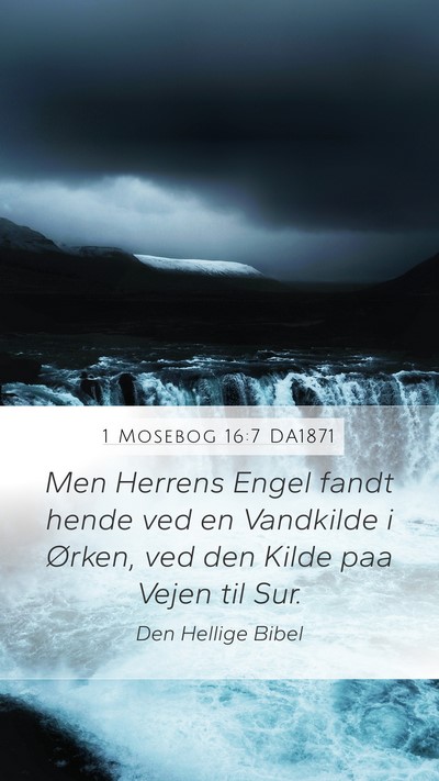1 Mosebog 16:7 DA1871 Bible Verse Image