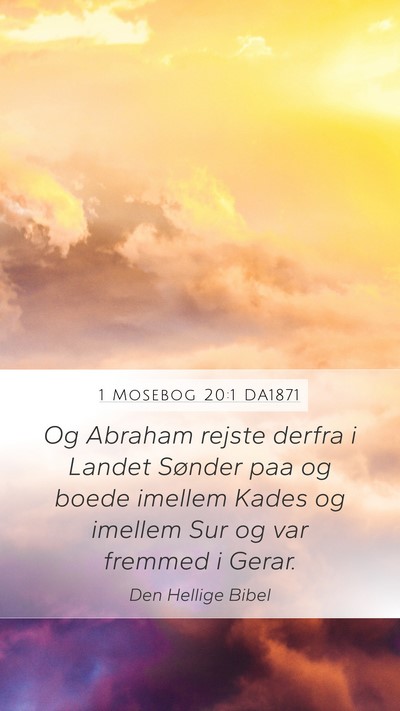 1 Mosebog 20:1 DA1871 Bible Verse Image