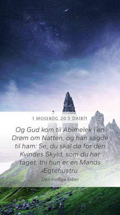 1 Mosebog 20:3 DA1871 Bible Verse Image