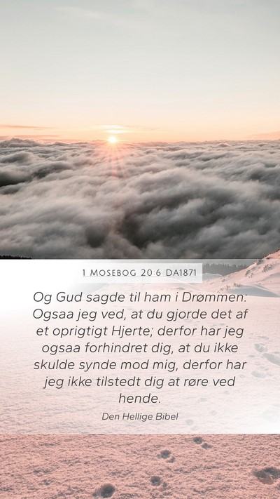 1 Mosebog 20:6 DA1871 Bible Verse Image