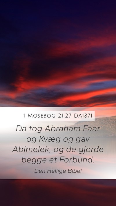 1 Mosebog 21:27 DA1871 Bible Verse Image