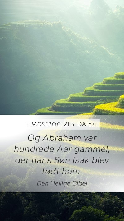 1 Mosebog 21:5 DA1871 Bible Verse Image