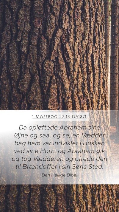 1 Mosebog 22:13 DA1871 Bible Verse Image