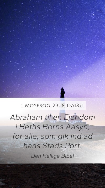 1 Mosebog 23:18 DA1871 Bible Verse Image