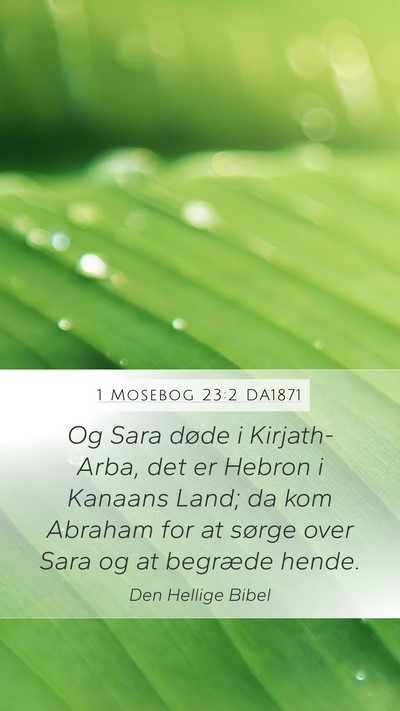 1 Mosebog 23:2 DA1871 Bible Verse Image