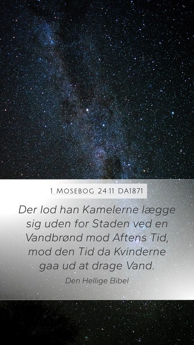 1 Mosebog 24:11 DA1871 Bible Verse Image