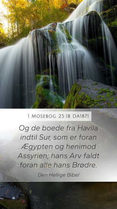 1 Mosebog 25:18 DA1871 Bible Verse Image
