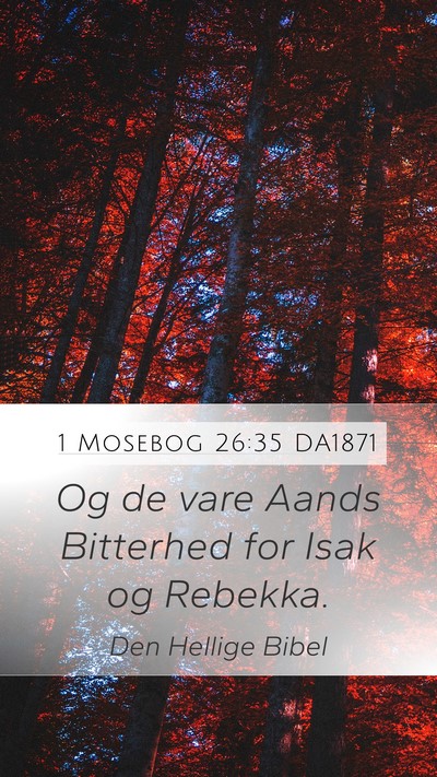 1 Mosebog 26:35 DA1871 Mobile Phone Wallpaper - Og de vare Aands Bitterhed for Isak og - Mobile Bible Verse Wallpaper