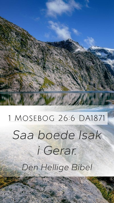 1 Mosebog 26:6 DA1871 Bible Verse Image