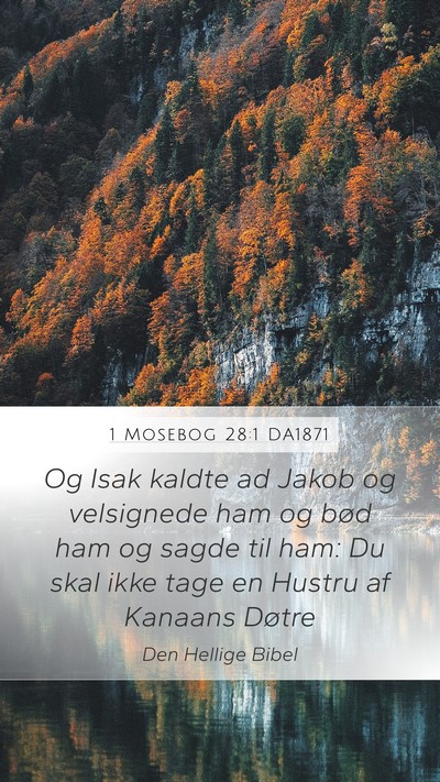1 Mosebog 28:1 DA1871 Bible Verse Image