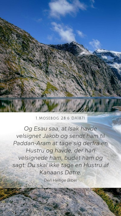 1 Mosebog 28:6 DA1871 Bible Verse Image