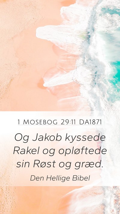 1 Mosebog 29:11 DA1871 Bible Verse Image