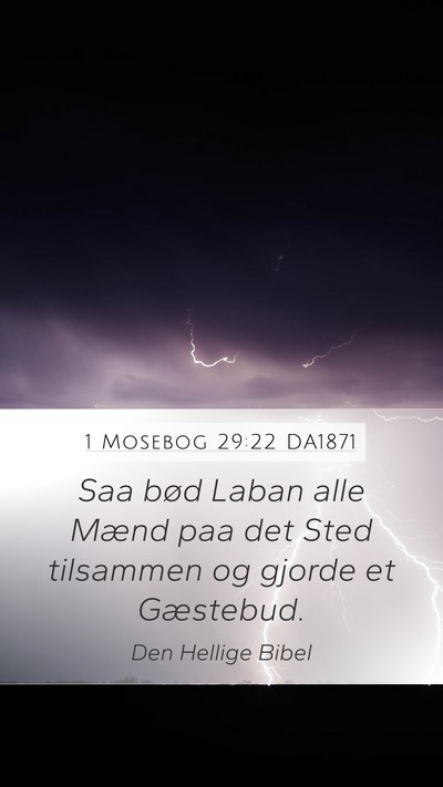 1 Mosebog 29:22 DA1871 Bible Verse Image