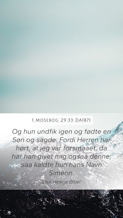1 Mosebog 29:33 DA1871 Bible Verse Image