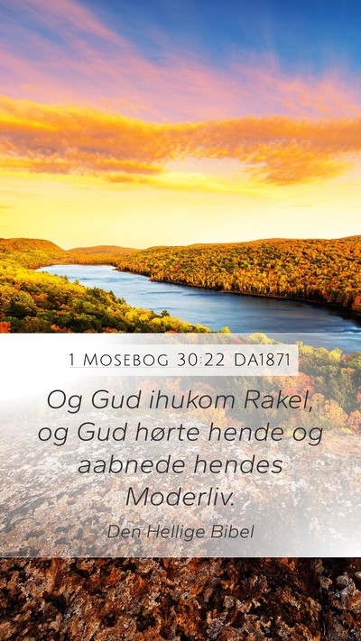 1 Mosebog 30:22 DA1871 Bible Verse Image