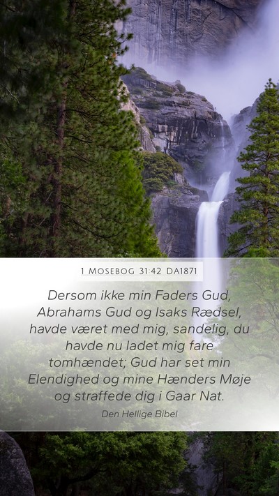 1 Mosebog 31:42 DA1871 Bible Verse Image