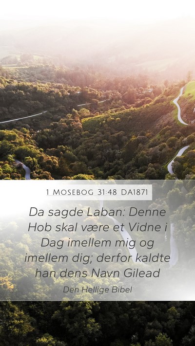 1 Mosebog 31:48 DA1871 Bible Verse Image