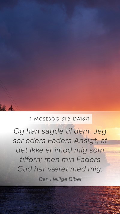1 Mosebog 31:5 DA1871 Bible Verse Image