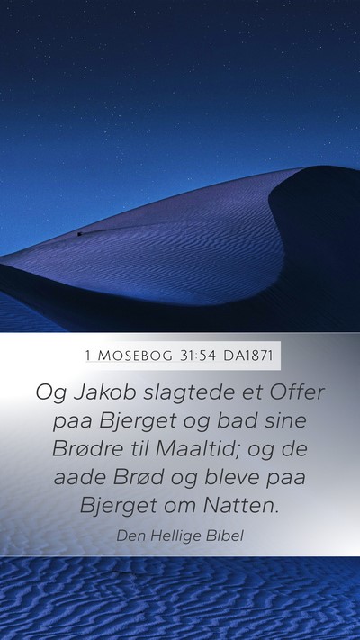 1 Mosebog 31:54 DA1871 Bible Verse Image
