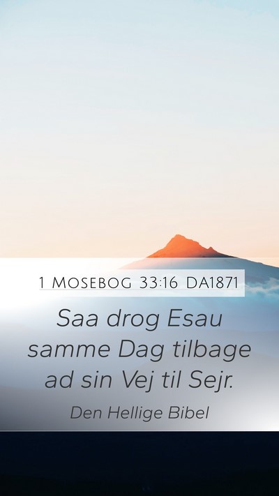 1 Mosebog 33:16 DA1871 Bible Verse Image