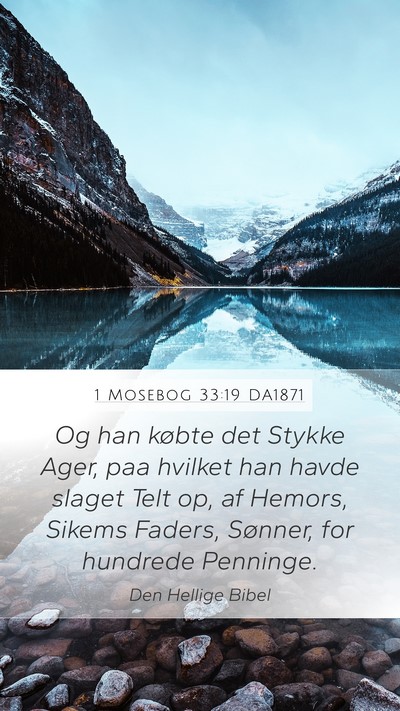 1 Mosebog 33:19 DA1871 Bible Verse Image