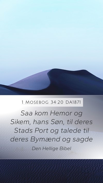 1 Mosebog 34:20 DA1871 Bible Verse Image