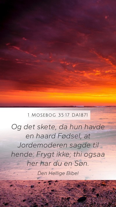 1 Mosebog 35:17 DA1871 Bible Verse Image