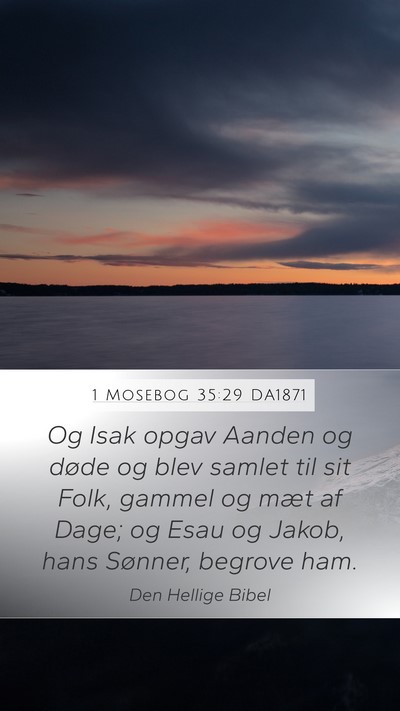 1 Mosebog 35:29 DA1871 Bible Verse Image