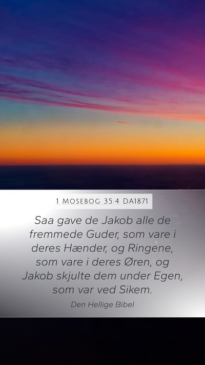 1 Mosebog 35:4 DA1871 Bible Verse Image