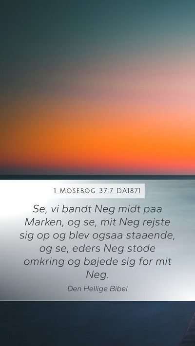 1 Mosebog 37:7 DA1871 Bible Verse Image