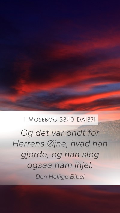 1 Mosebog 38:10 DA1871 Bible Verse Image