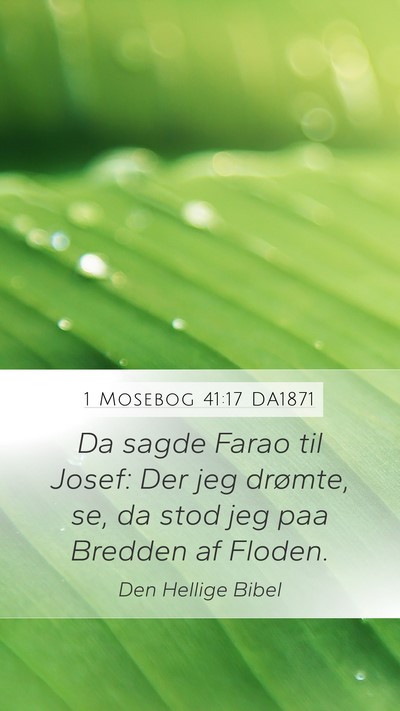 1 Mosebog 41:17 DA1871 Mobile Phone Wallpaper - Da sagde Farao til Josef: Der jeg drømte, se, da - Mobile Bible Verse Wallpaper