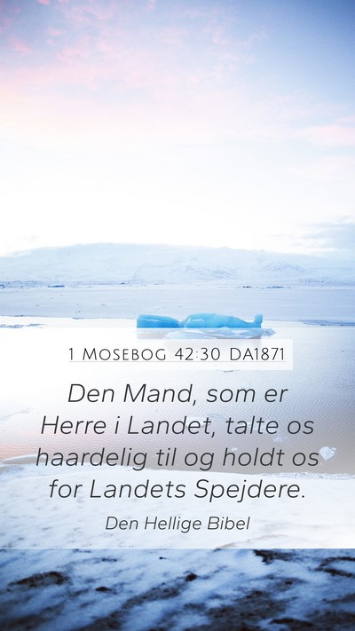 1 Mosebog 42:30 DA1871 Bible Verse Image