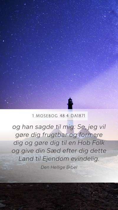1 Mosebog 48:4 DA1871 Bible Verse Image