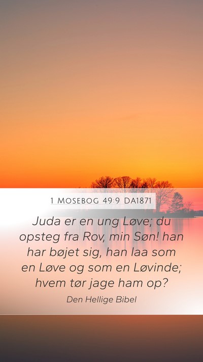 1 Mosebog 49:9 DA1871 Bible Verse Image