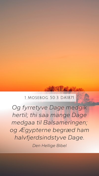 1 Mosebog 50:3 DA1871 Bible Verse Image