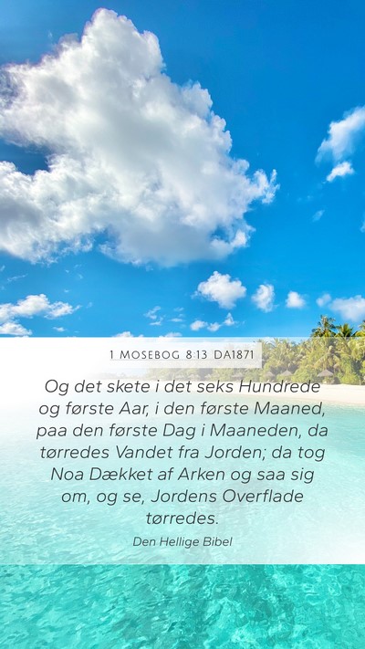 1 Mosebog 8:13 DA1871 Bible Verse Image