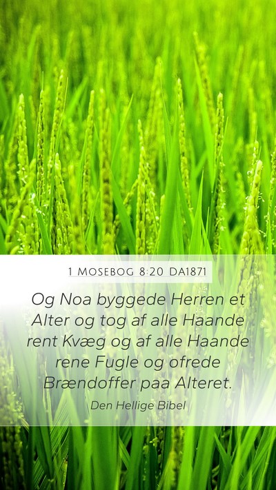 1 Mosebog 8:20 DA1871 Bible Verse Image