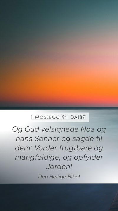 1 Mosebog 9:1 DA1871 Bible Verse Image