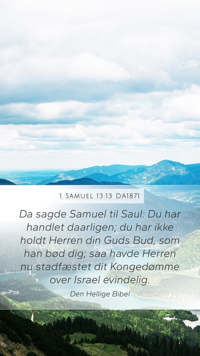 1 Samuel 13:13 DA1871 Bible Verse Image