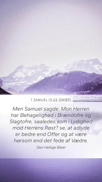 1 Samuel 15:22 DA1871 Bible Verse Image