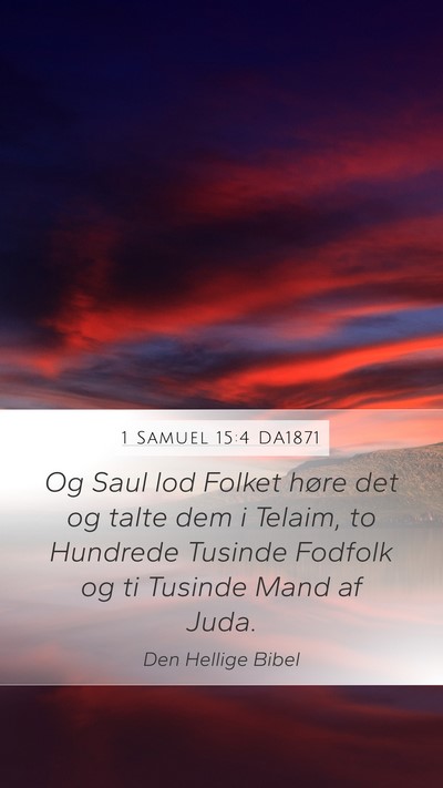 1 Samuel 15:4 DA1871 Bible Verse Image