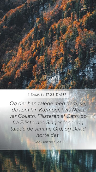 1 Samuel 17:23 DA1871 Bible Verse Image