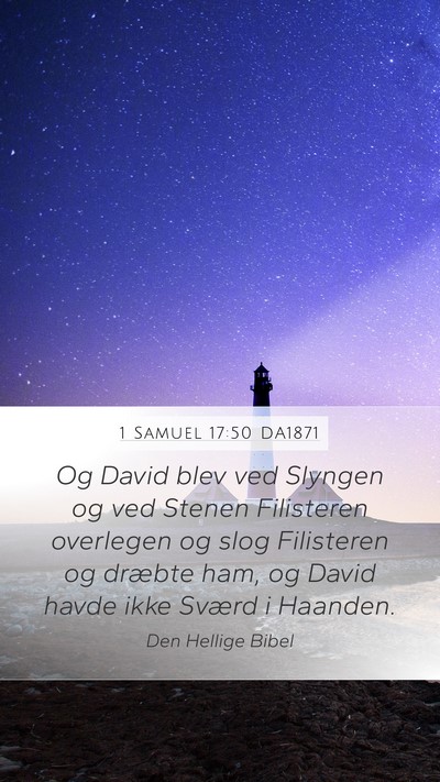 1 Samuel 17:50 DA1871 Bible Verse Image