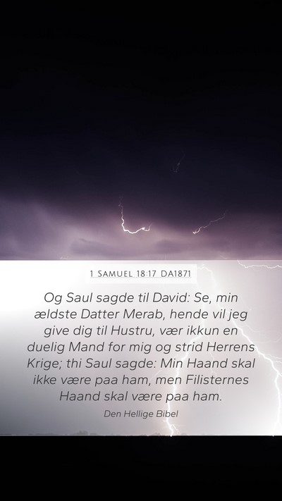 1 Samuel 18:17 DA1871 Bible Verse Image