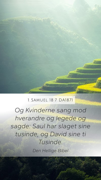 1 Samuel 18:7 DA1871 Bible Verse Image