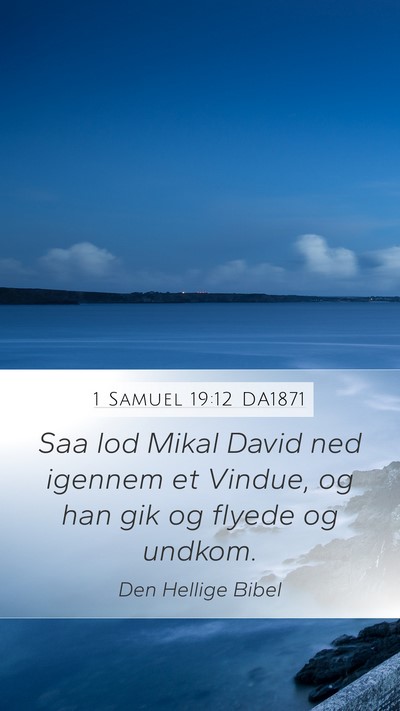1 Samuel 19:12 DA1871 Bible Verse Image
