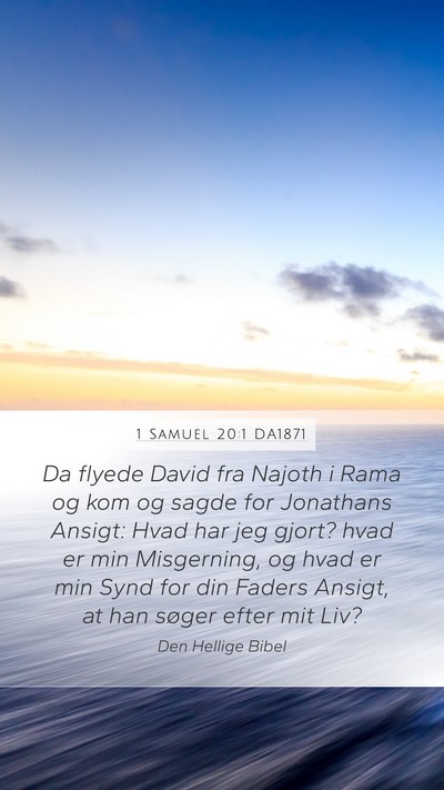 1 Samuel 20:1 DA1871 Bible Verse Image