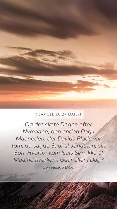 1 Samuel 20:27 DA1871 Bible Verse Image