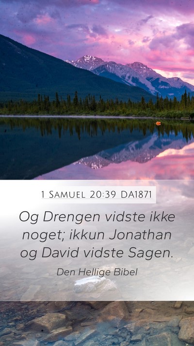 1 Samuel 20:39 DA1871 Mobile Phone Wallpaper - Og Drengen vidste ikke noget; ikkun Jonathan og - Mobile Bible Verse Wallpaper